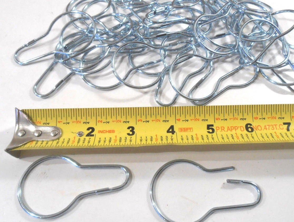 Lot of 36 Chrome Shower Curtain Hooks/Rings Home & Kitchen
