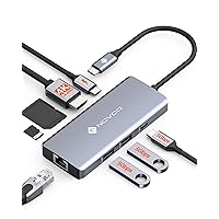 NOVOO Docking Station USB C 8 in 1, Hub Multiporta con HDMI 4K@60Hz