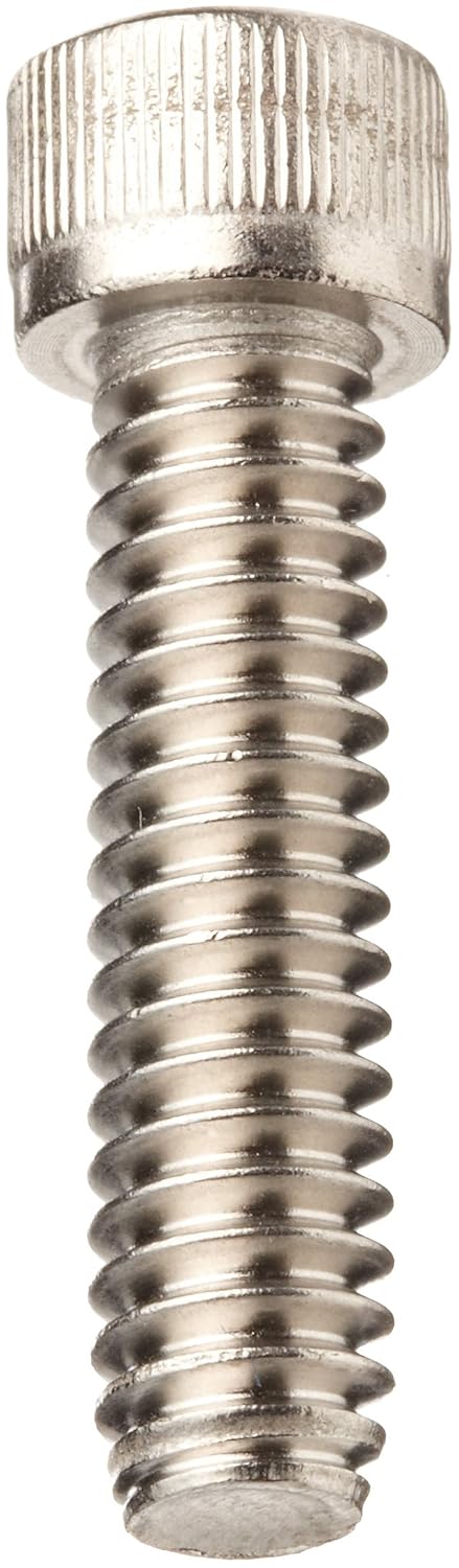 18-8 Stainless Steel Socket Cap Screw, Plain Finish, Internal Hex Drive, Meets ASME B18.3/ASTM F837, 2" Length, Fully Threaded, 3/8"-16 UNC Threads, Imported (Pack of 100)