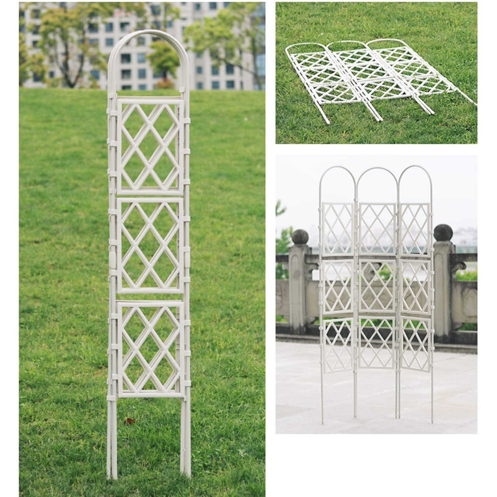 LKHG Gartenspalier Klappbar – 125 X 90 Cm, Schwarz/weiß, Für Kletterpflanzen Wie Rosen & Gurken