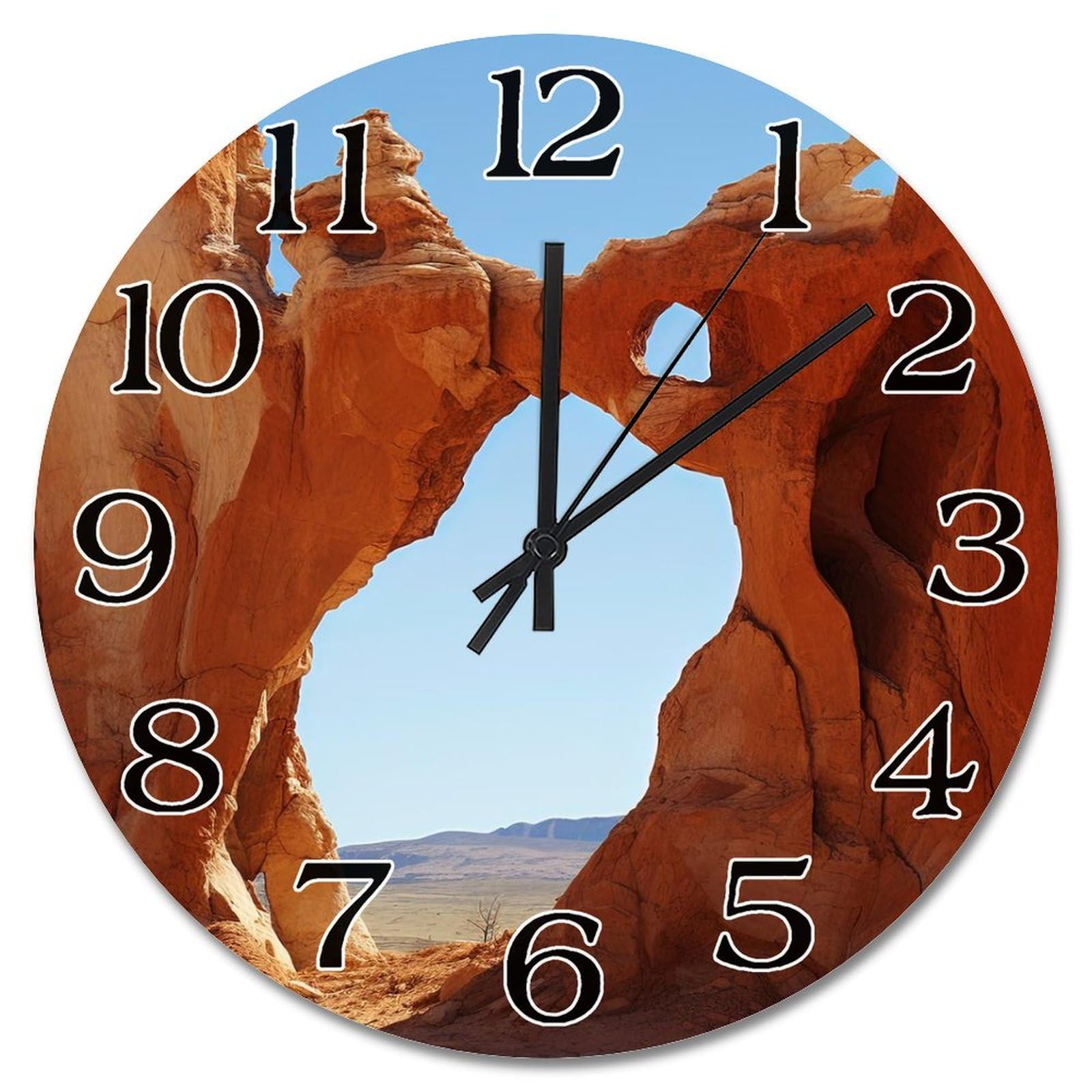 Horloge murale en bois Bryce style ferme décoration nature