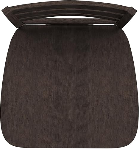 Miniatura 8 de Flash Furniture Liesel - Taburete de bar clásico de grado comercial, marco de madera maciza de nogal lavado gris, altura de barra, asiento giratorio