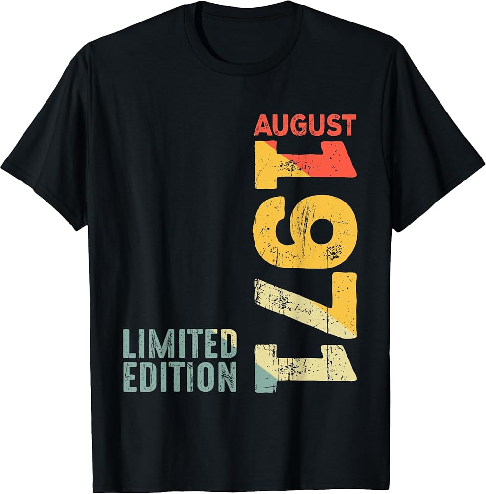 Year 1971 August 1971 Retro 1971 Vintage 1971 Since 1971 T-Shirt