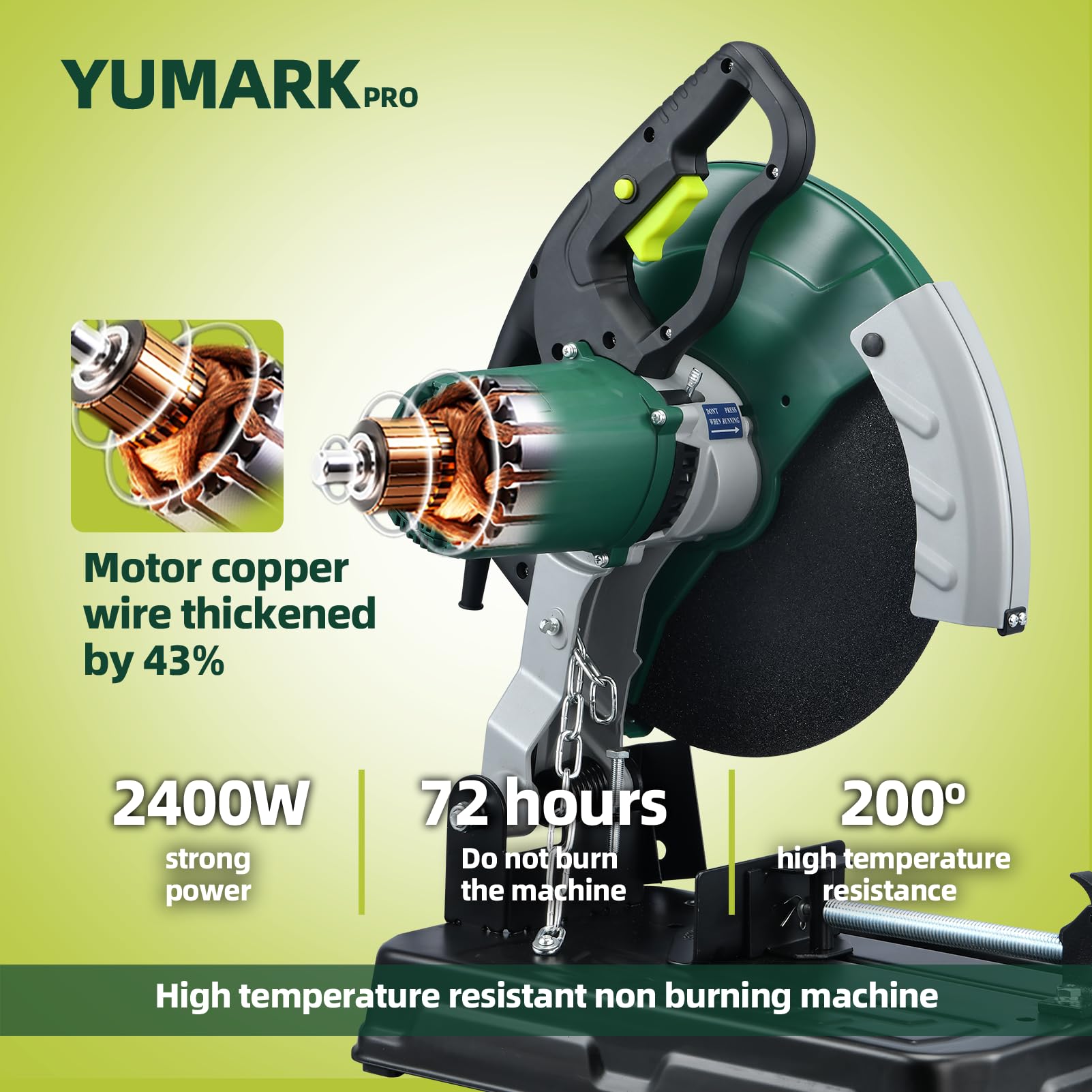 Powerful Metal Chop Saw - 2400W, 45° Angle -3 Powerful Metal Chop Saw - 2400W, 45° Angle -3