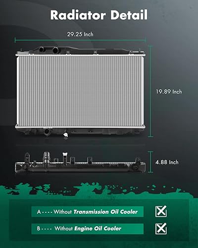 Miniatura 2 de SCITOO 2922 Radiador MT Fit 2006-2011 para Acura para CSX 2.0L 2006-2011 para Honda para Civic 1.8L 2006-2011 para Honda para Civic 2.0L