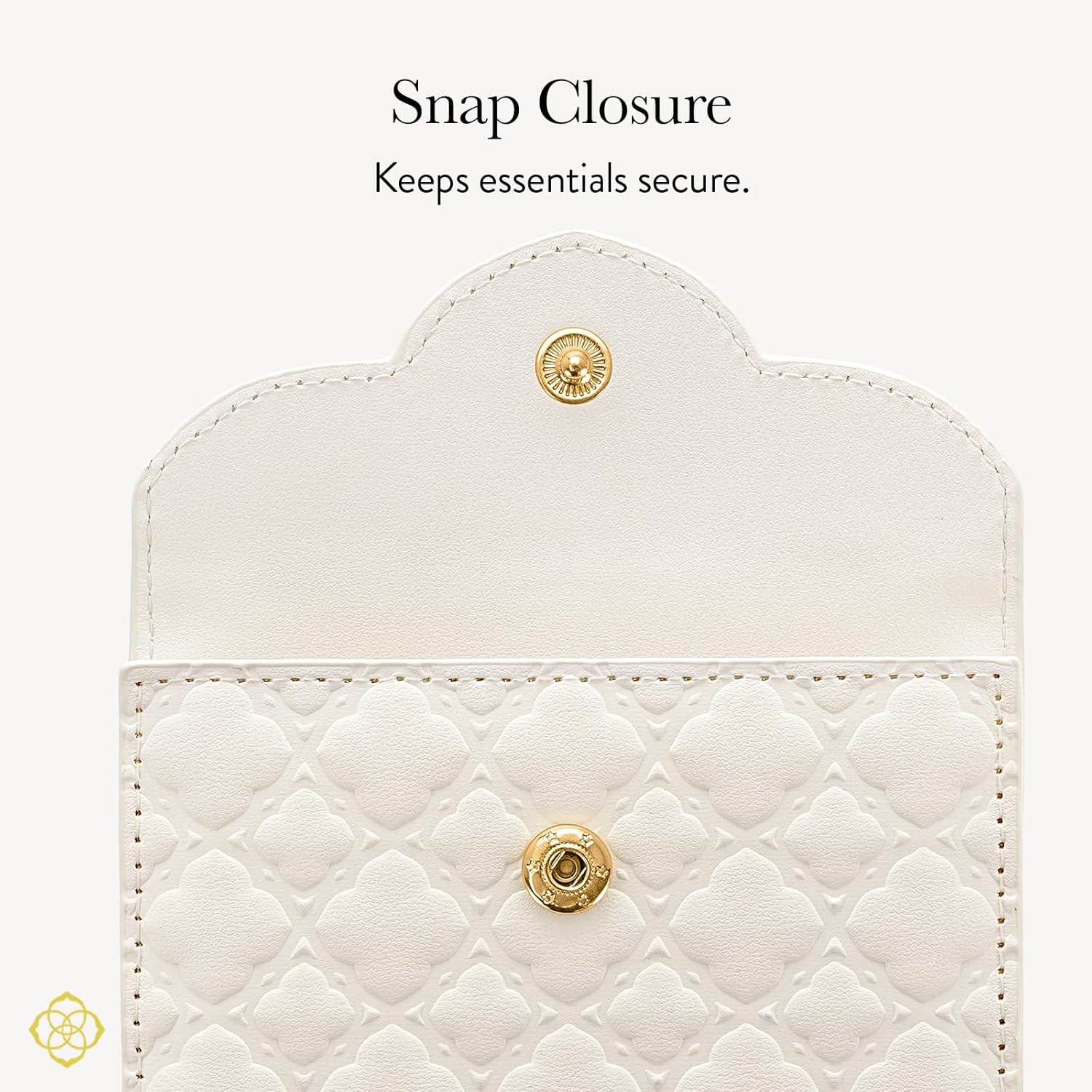 Kendra Scott Trifold MagSafe Wallet/Card Holder - Compatible with MagSafe Phones and Cases - Ivory Filigree