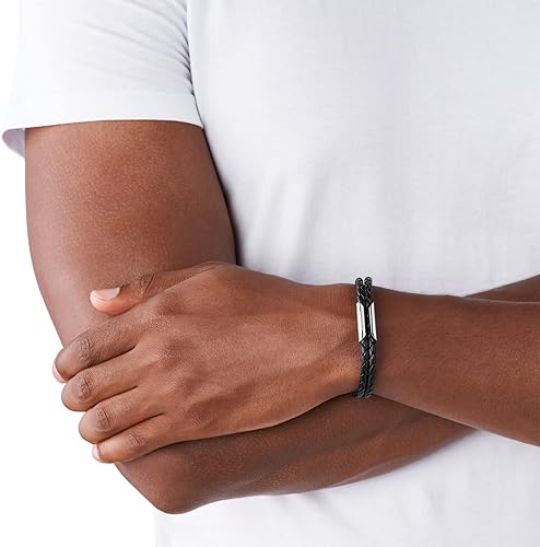 Miniatura 2 de Diesel Pulsera de acero inoxidable y cuero para hombre