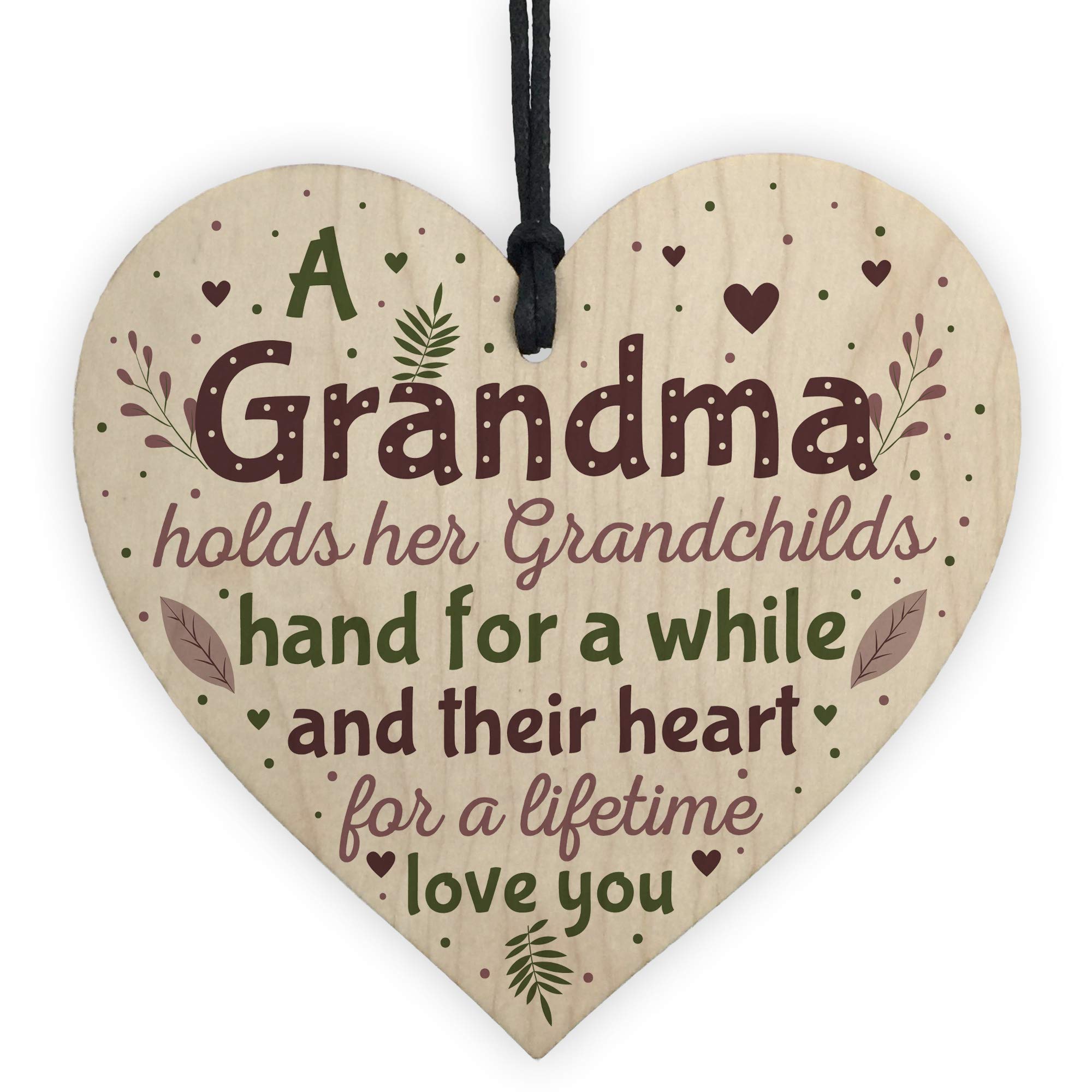 Red Ocean Grandma Keepsake Grandma Birthday Christmas From Granddaughter Grandson Grandparent Plaque
