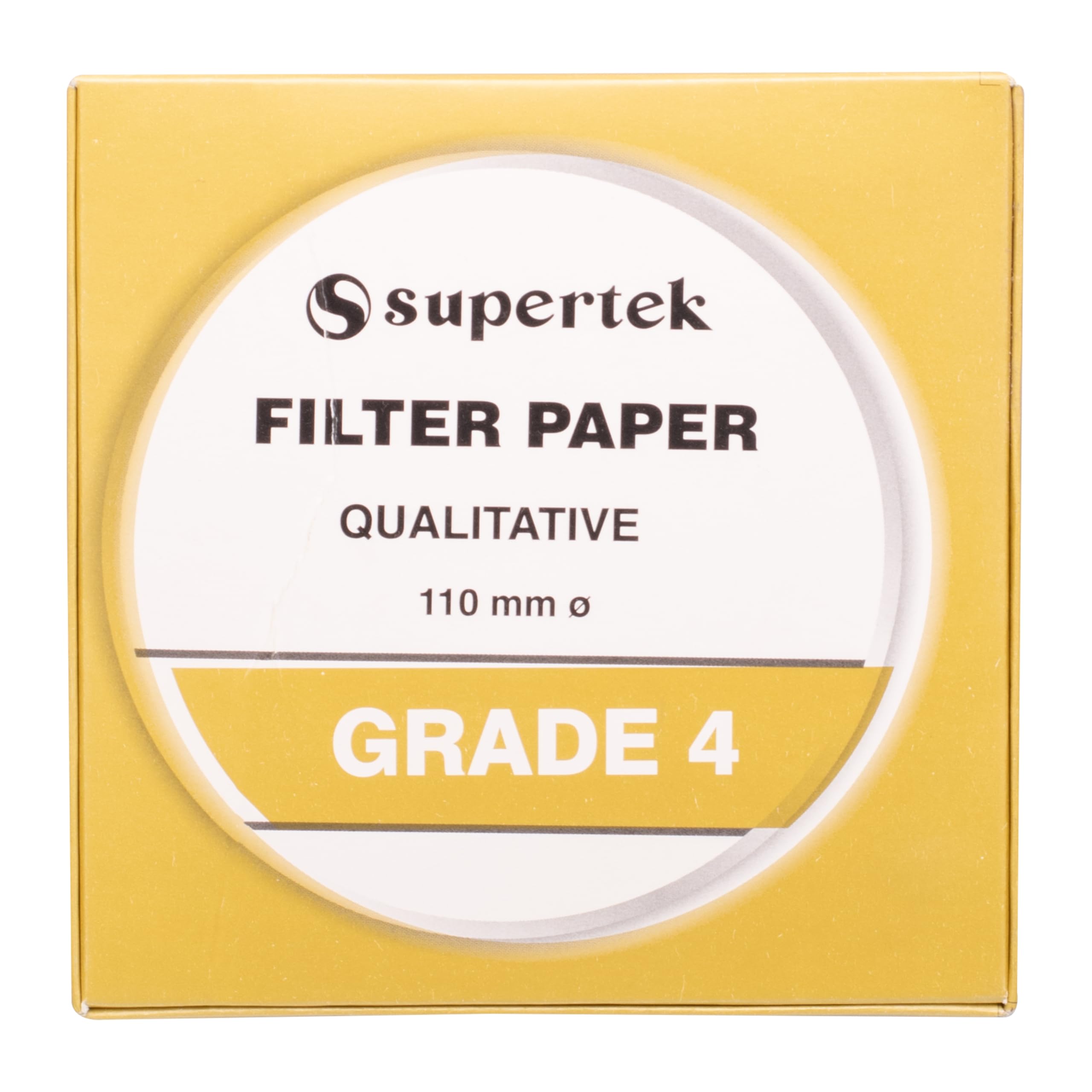 Supertek 110 mm Filter Paper Grade 4 | Qualitative Filter Paper For Laboratory | Round Sheets Pack of 100 | School Chemistry Lab Experiments
