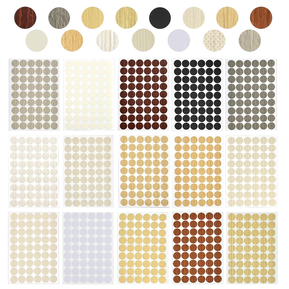 DECRETA Cache Vis Adhésif En PVC 21mm Meuble Bois Autocollant Vis Adhésif Pour Armoire