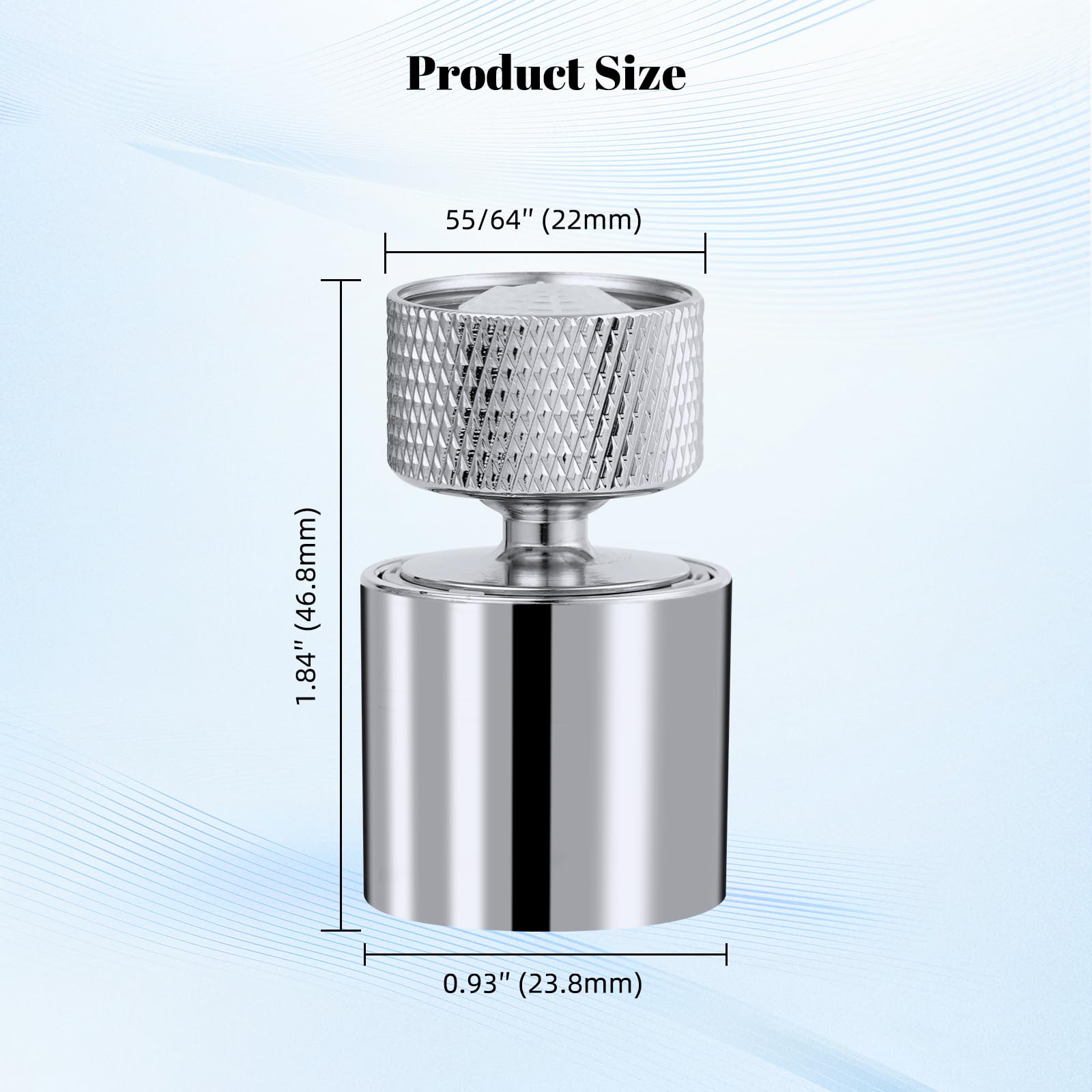 Hibbent Kitchen Sink Faucet Aerator-Unique Design Aquablade Mode With 5 Adapter,360-Degree - View #9