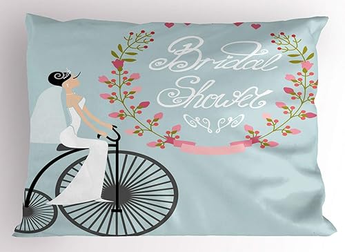 Miniatura 38 de Jukebox almohada Sham by ambesonne, impresión digital Retro. Fiesta temática de Old Antique Música Radio Set, tamaño estándar Impreso Funda de