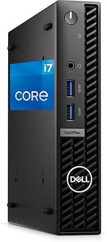 Dell Optiplex 7010 Micro computadora de escritorio, Intel i7-12700K, 64 GB de RAM, SSD NVMe de 2 TB, soporte para 2 monitores, DisplayPort, HDMI,