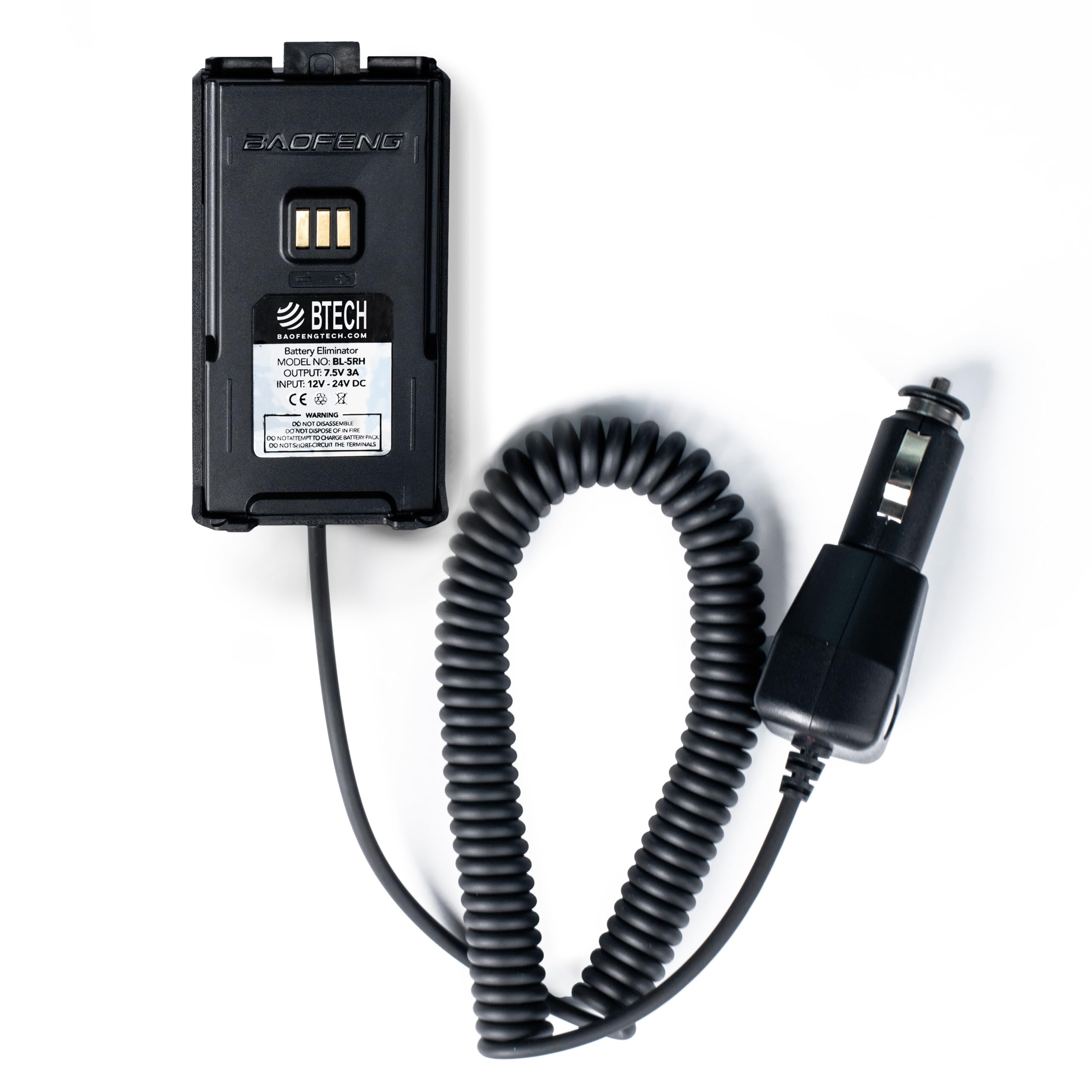 BTECH BL-5RH Éliminateur de batterie 12-24 V CC pour BF-F8HP PRO Baofeng