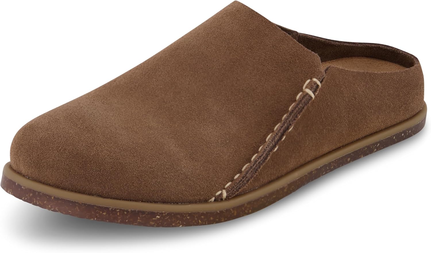 CUSHIONAIRE Women's Clay Genuine Leather footbed clog with +Comfort padding