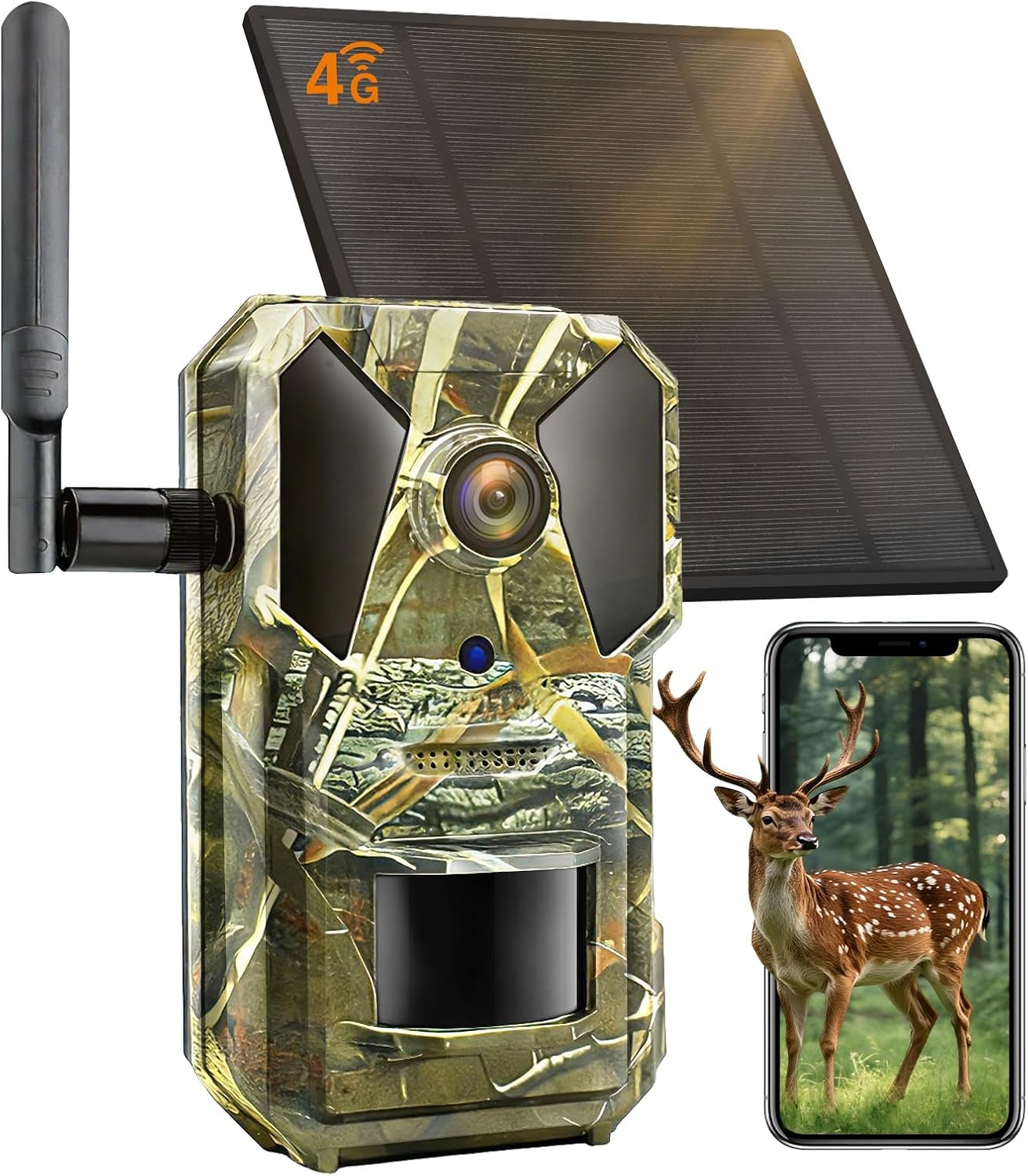 A30 Cellular Trail Camera, No WiFi Needed with 4G LTE eSIM Auto Select Network, Two-Way Audio & Live Feed, 940nm No-Glow IR LEDs, Motion Activated, IP65 Waterproof, Game & Trail Camera