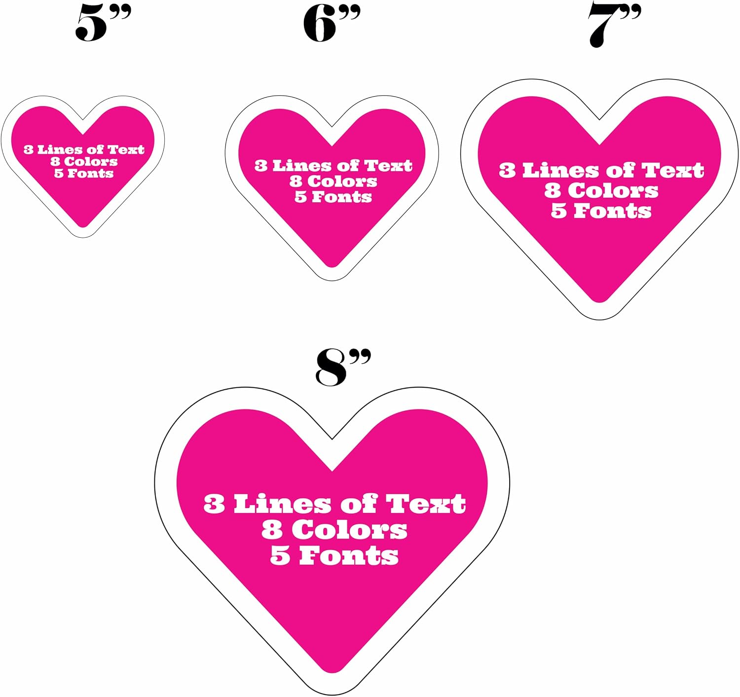 Custom Text Magnet – Personalized Fridge or Car Magnet | Choose Shape, Size & Color | Up to 3 Lines of Text | Strong 30mil Vinyl Magnet | Indoor & Outdoor Use image 2