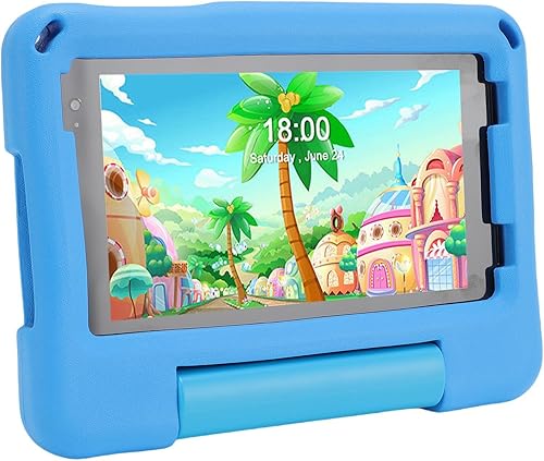 SUNGOOYUE Tablet de entretenimiento de 7 pulgadas con funda anticaída para edades de 3 a 10 años. Aprendizaje, educativo, para Prime Video para 14