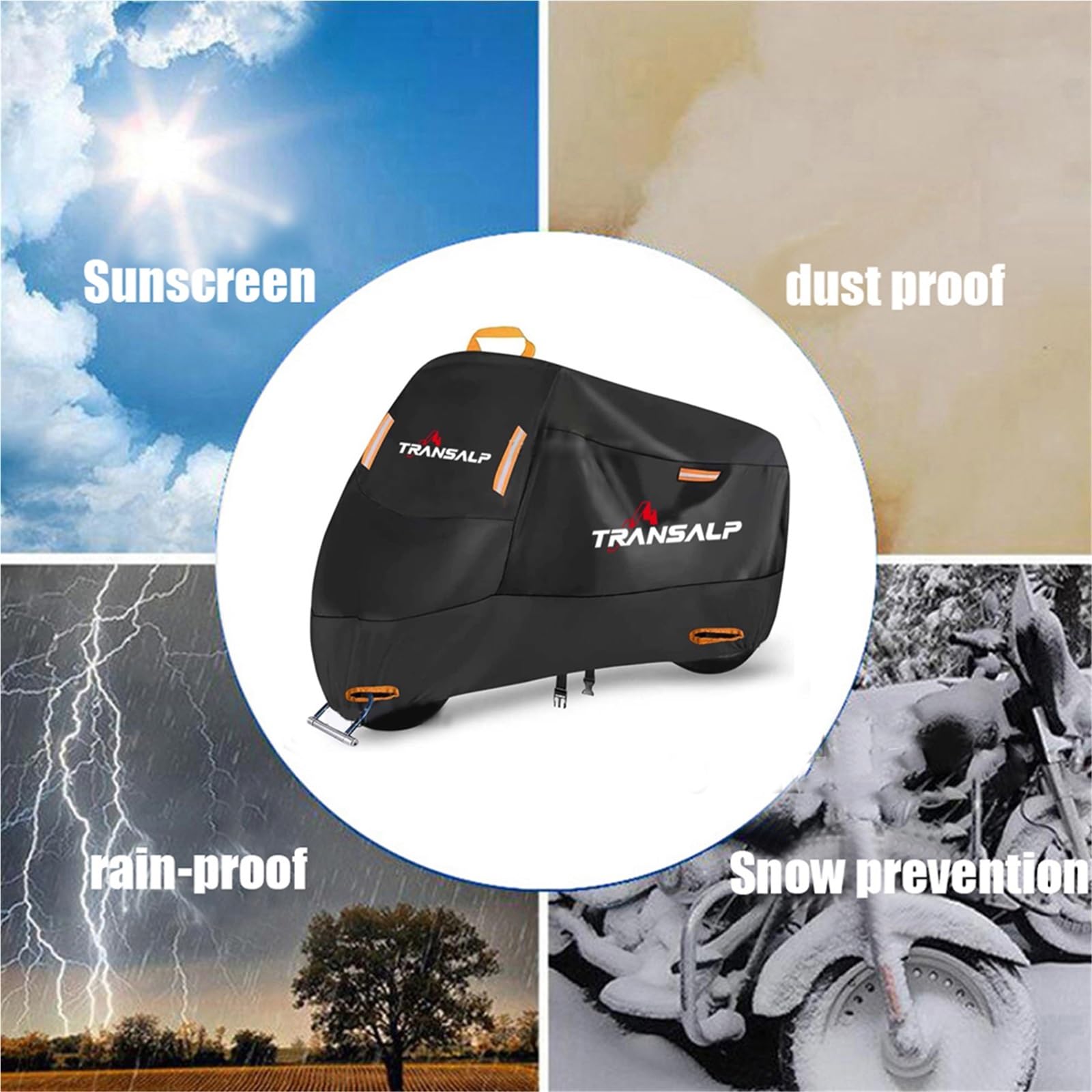 Funda para Motocicleta con Protección UV, Antipolvo E Impermeable para Exteriores, Compatible para TRANSALP XL 600, 650 Y 700 V XL700V XL650V