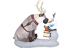 Inflatable Olaf and Sven with Candy Canes