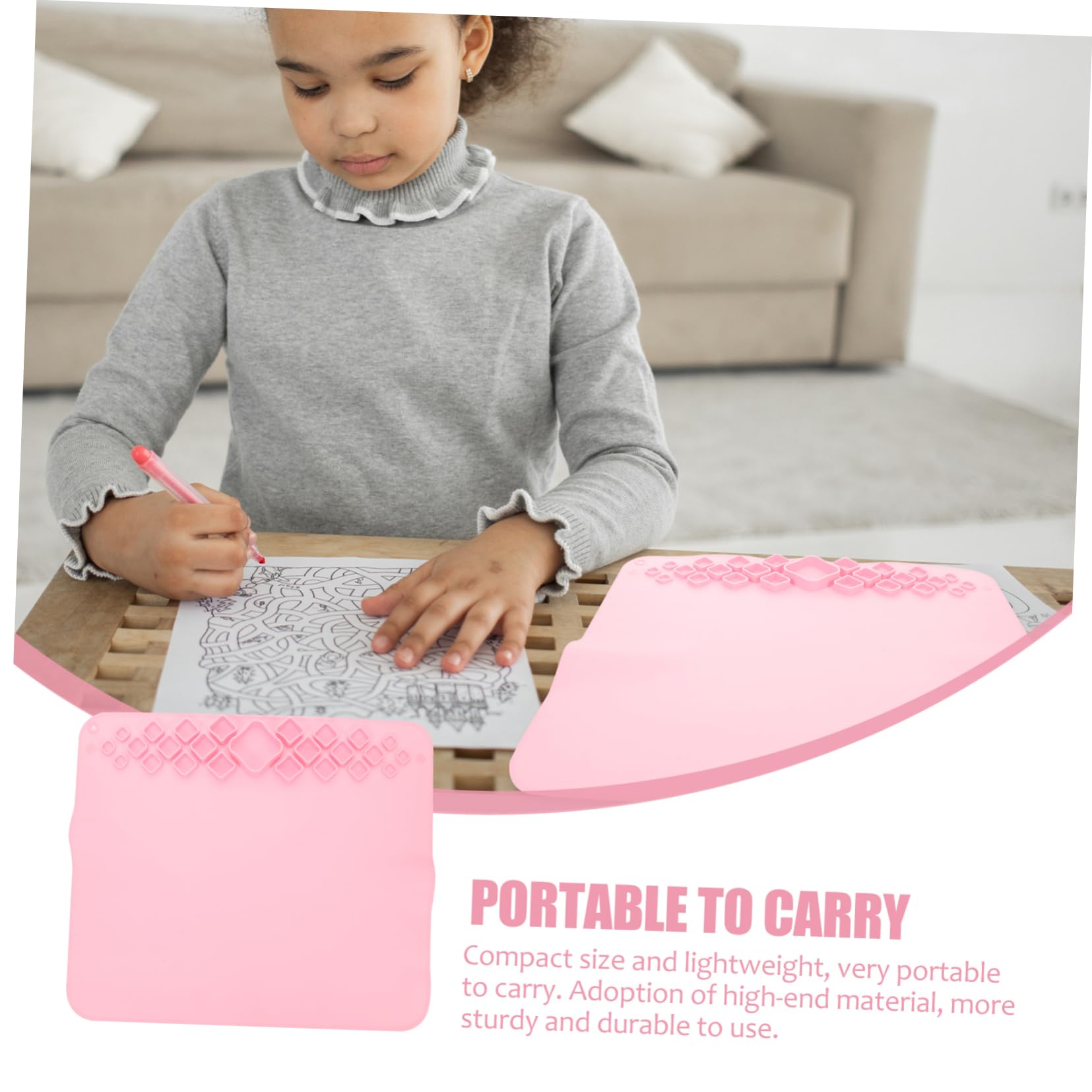 Silikon Bastelmatte Rosa für Tisch, Faltbar, Leicht, Tragbar