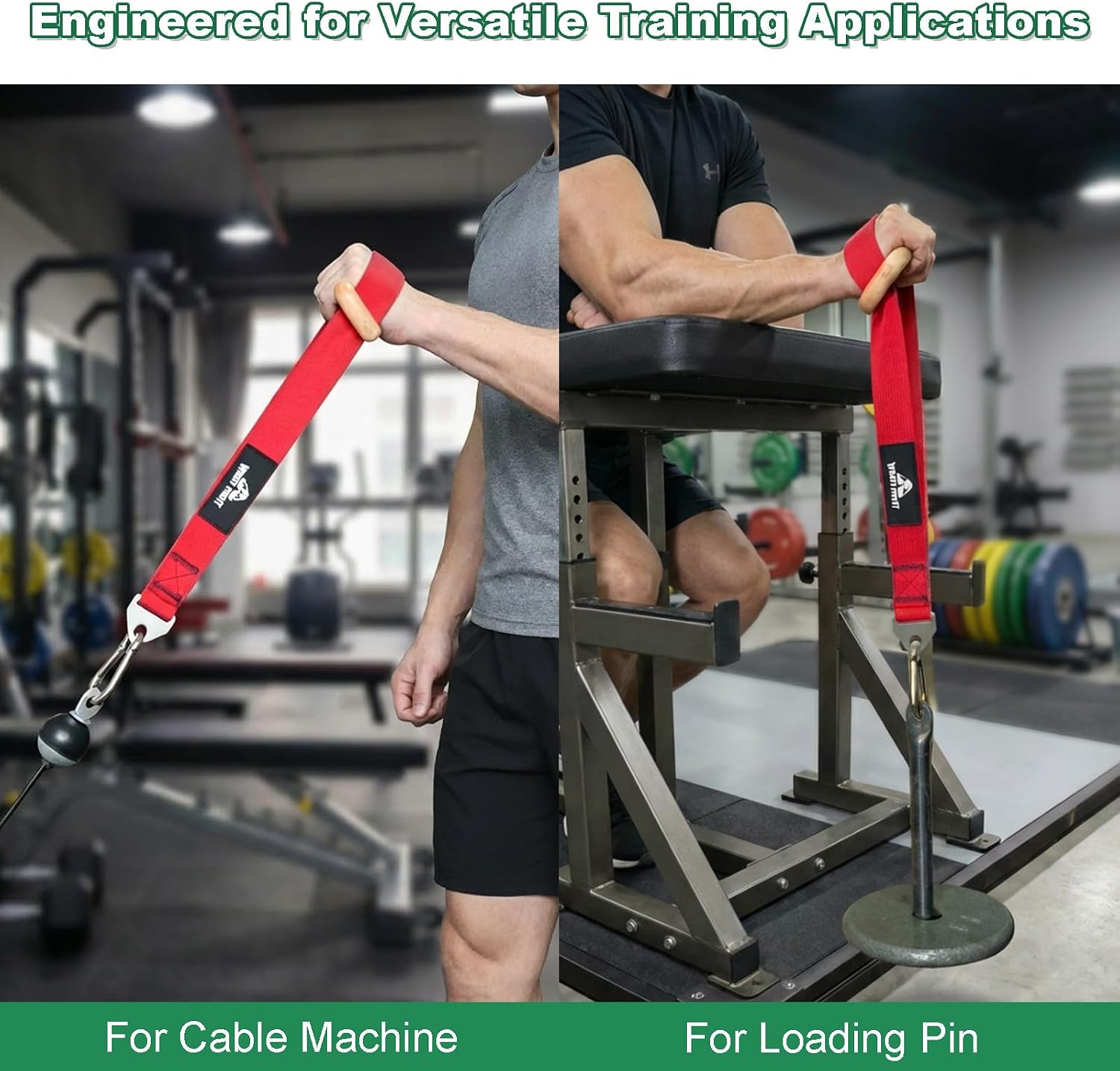 Arm Wrestling Training Gear, Beech Wood Wrist Extension Trainer, Heavy-Duty Forearm Strength & Antagonist Muscle Board with Robust Stainless Steel Hardware for Cable Machine
