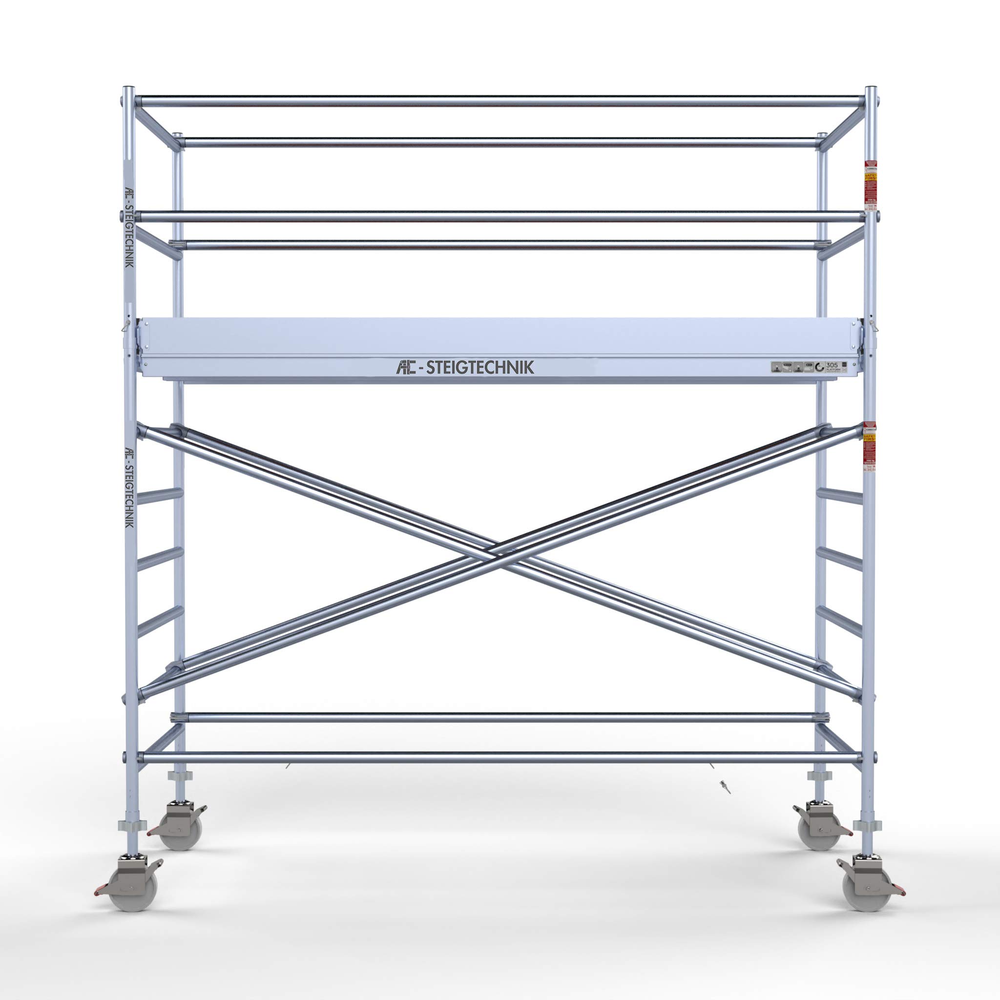 PRO-L 300 Alu-Rollgerüst 4m Arbeitshöhe für freistehenden Aufbau (4,30 m Arbeitshöhe)