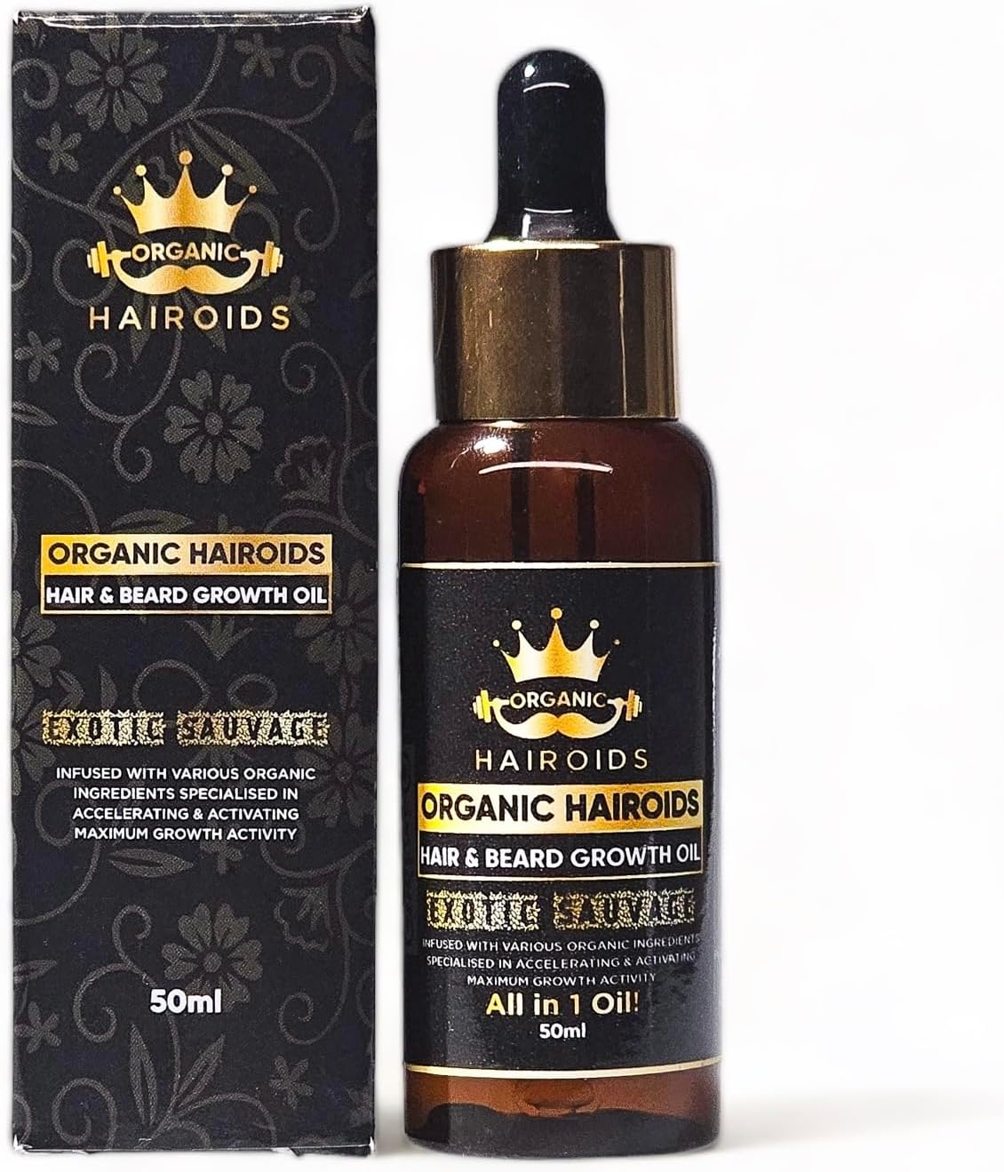 Hair & Beard Oil 50ml | Beard Oil for Men | Premium Hair & Beard Care Products | 100% Natural Ingredients | Beard Growth Accelerator