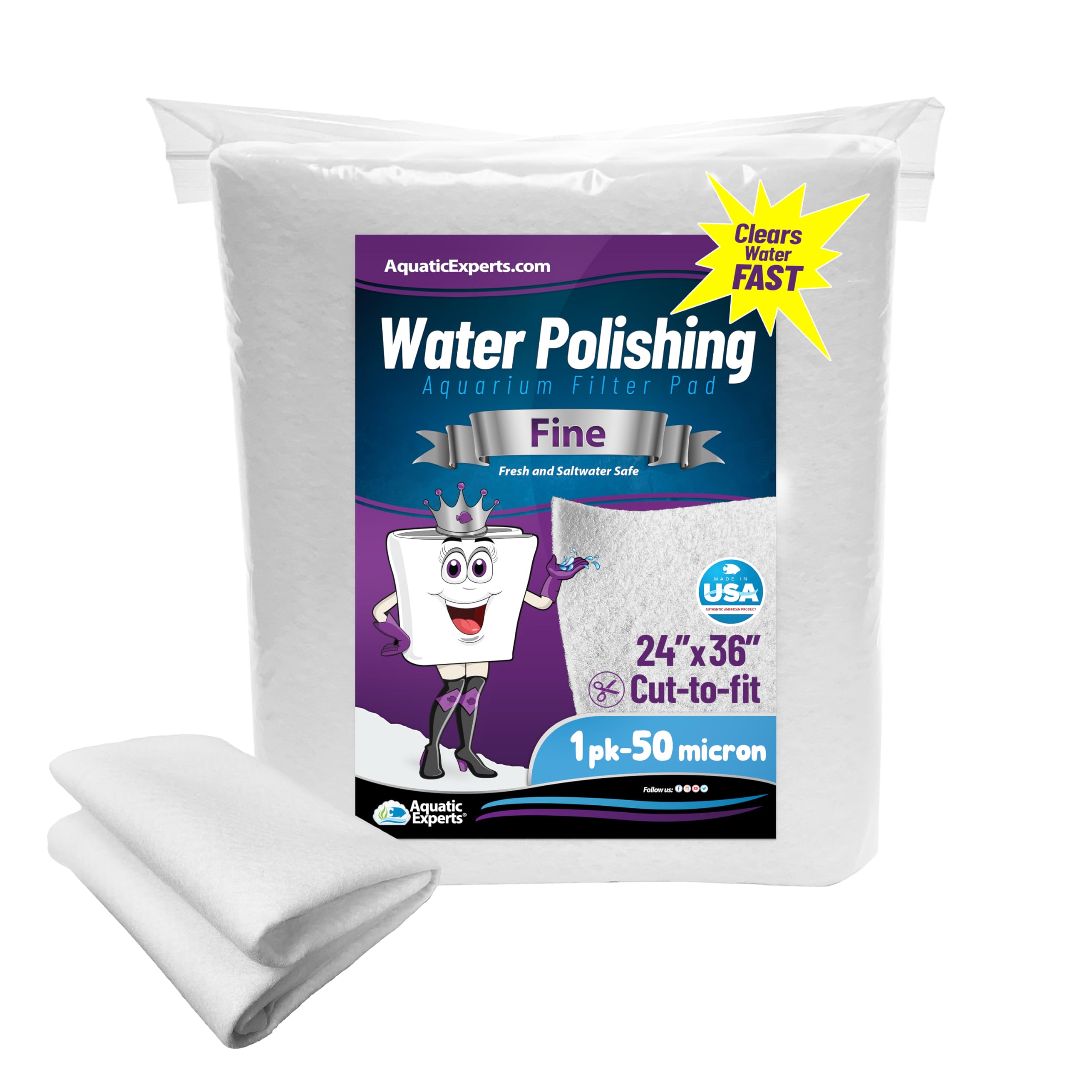 Polishing Filter Pad 50 Micron- Aquarium Prefilter Media - 24 by 36 Made In USA (B0141HU1AG) Amazon Price History, Amazon Price Tracker