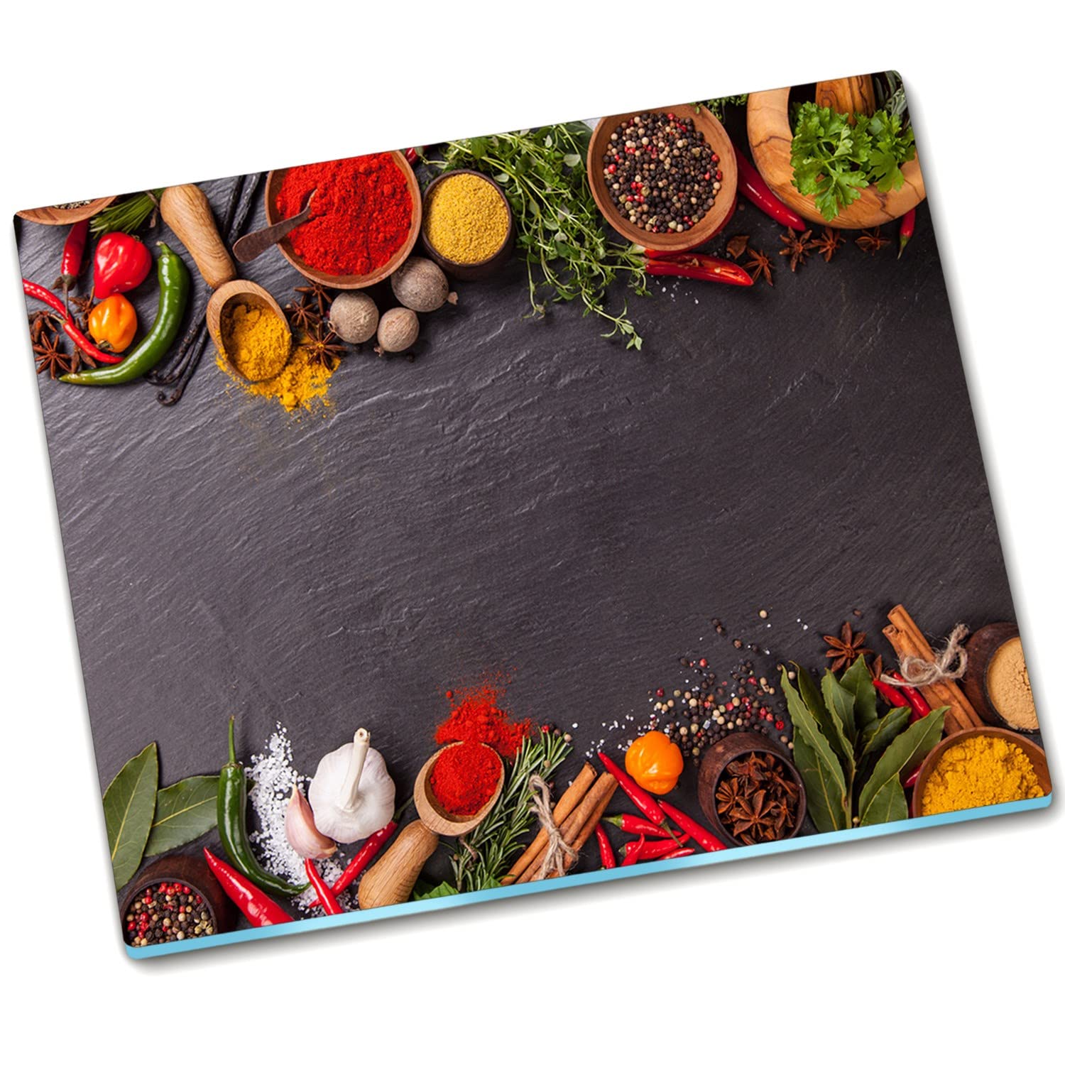 Plaque de poêle en verre anti-rayures 60x52 cm protection cuisine éclaboussures épices