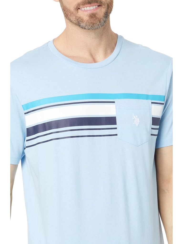 U.S. POLO ASSN. Short Sleeve Chest Stripe Print Tee