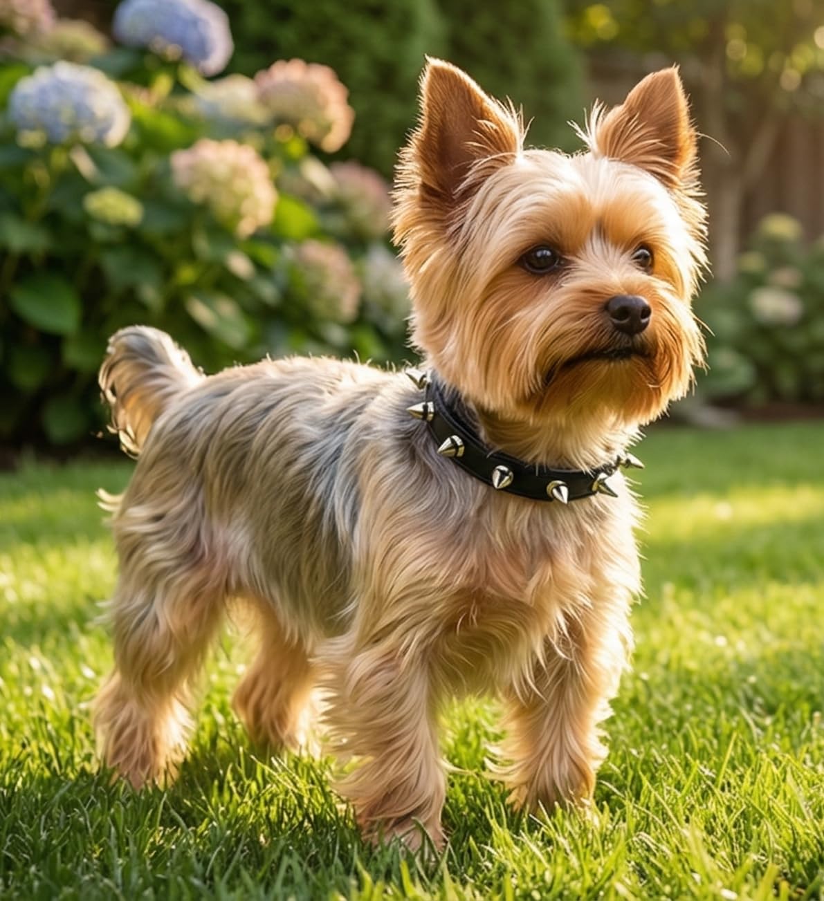 haoyueer Spiked Dog Collar for Small Dogs, Mushrooms Rivet Soft Pu Leather Spike Stud Studded Cat Collar Adjustable for Mini Tiny Breed Pet Teacup