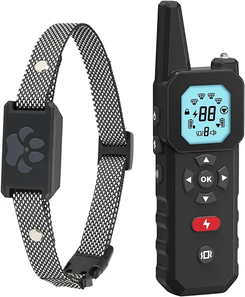 APLOT GPS Wireless Dog Fence & Training Collar, 3300ft Range, 10-Level Beep/Vibration/Static, IPX7 Waterproof, Safe Pet Containment for Medium/Large Dogs