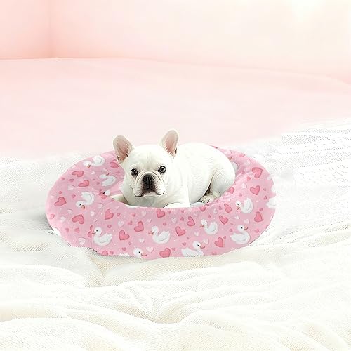 Miniatura 2 de KLL Animal Duckling Valentine Warm & Soft Pet Cat Beds fluffier Calming Bed for Small Size Pets Sleeping Camas para mascotas Grandes