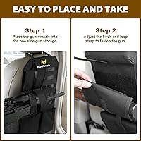Vista 7 de Soporte para pistola en camiones (un par), almacenamiento ajustable para pistolas en el asiento trasero 900D, soporte para rifles automotrices
