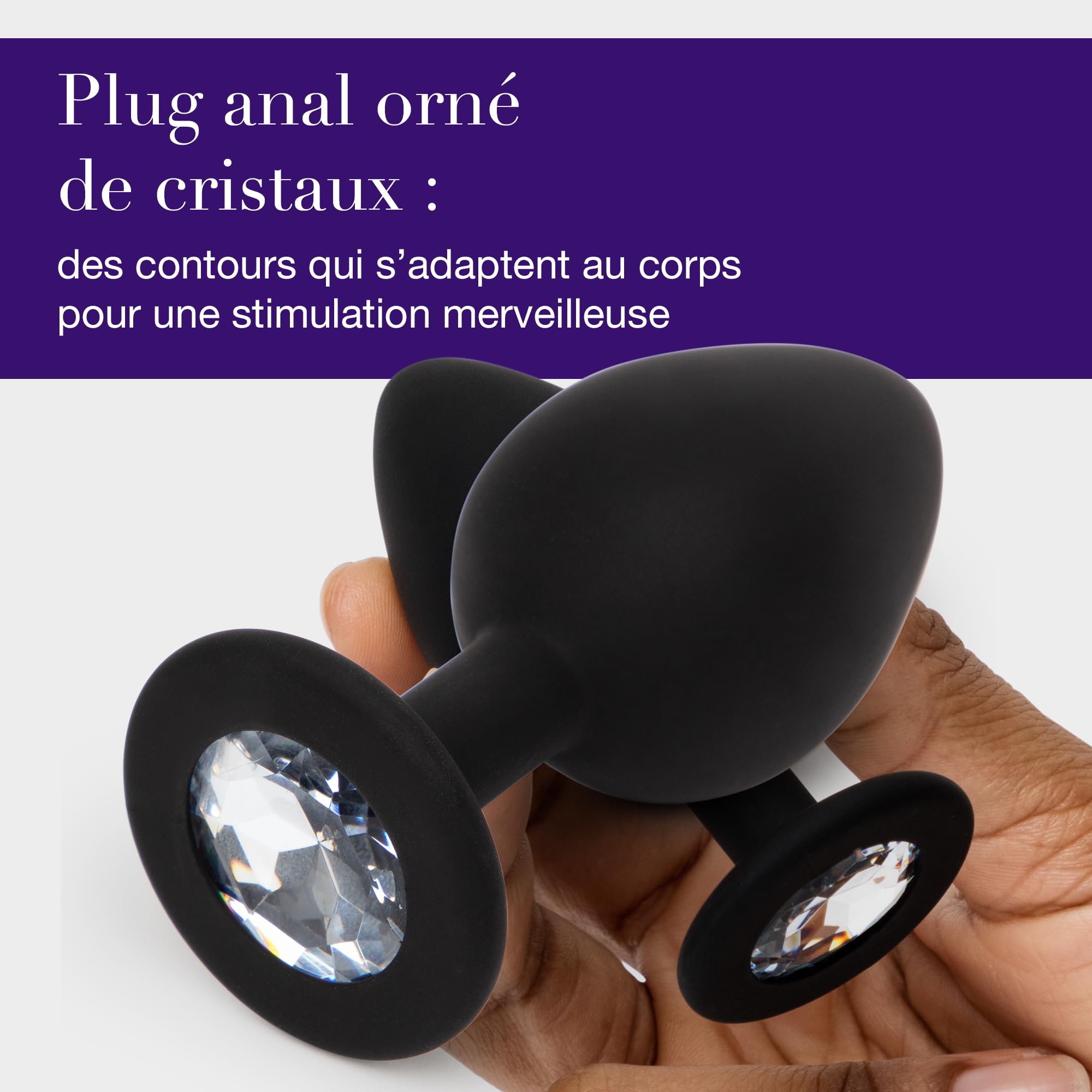 Fifty Shades of Grey Coffret Come to Bed pour Couples – Coffret pour Adultes avec Vibromasseur Bullet Clitoridien, Plug Anal Orné de Cristaux et Bandeau en Satin – Vibromasseur Bullet à 8 Vitesses