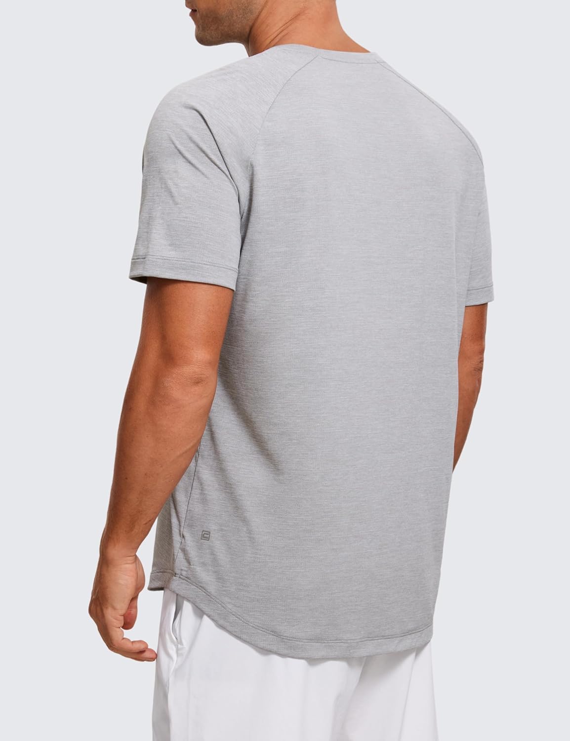 CRZ YOGA Crewneck Workout Shirts for Men - Quick Dry Running Athletic T-Shirts Lightweight Basic Tops