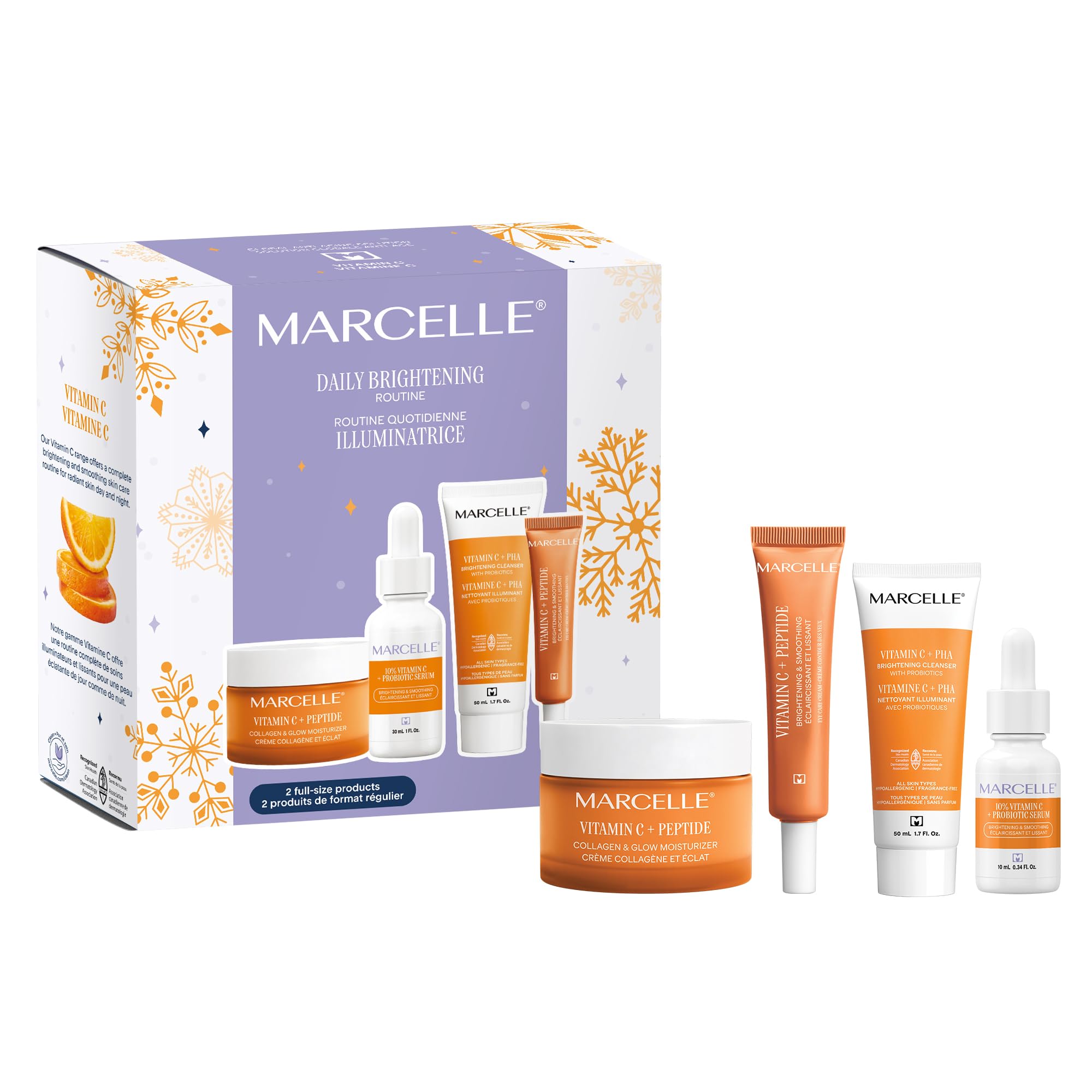 Marcelle Vitamin C Set, Holiday Gift Set, Smoothing & Brightening