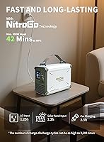 Vista 2 de EHOM Portable Power Station 350W (Peak 700W), EP350 299Wh Solar Generator with 120V Pure Sine Wave AC/USB/Car Outlets, Backup Lithium Battery