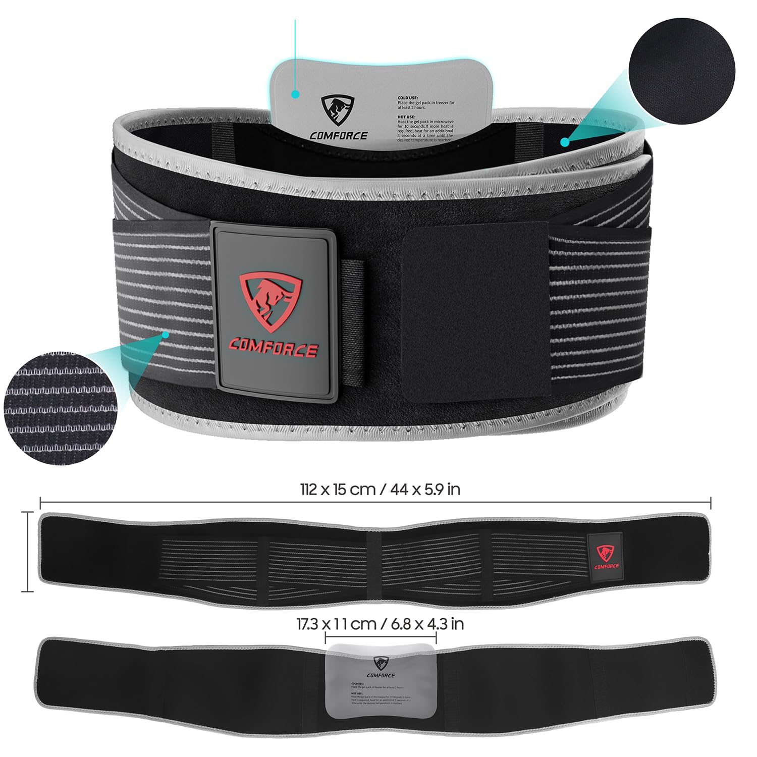 Sacroiliac belt, Rückenbandage, ischias bandage, iliosakralgelenk mit Eisbeutel, Beckengurt, Unisex Beckenbandage, lindert Ischias Bandscheibenvorfall für Schmerzlinderung (30"-39")