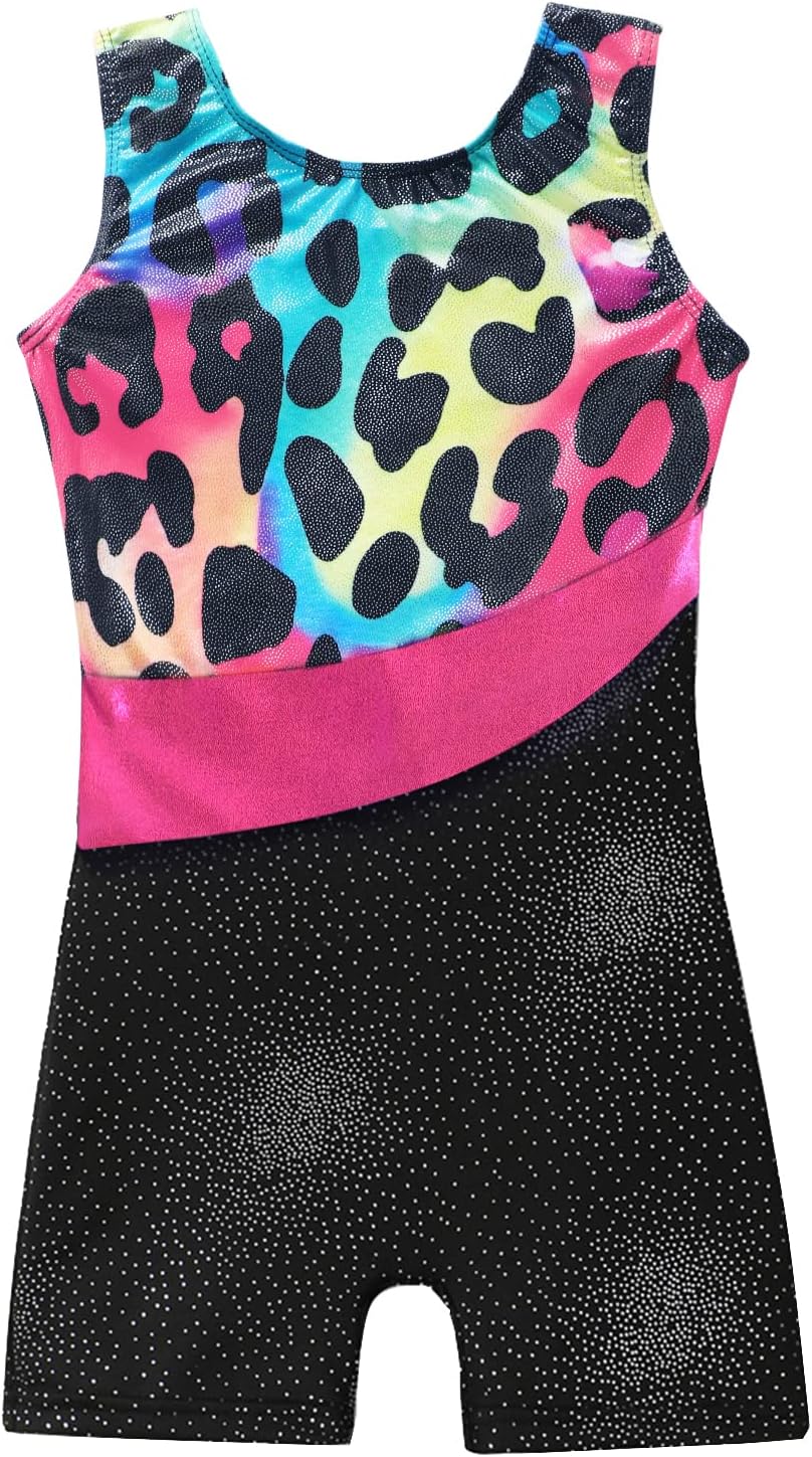 Leopard Girls Gymnastcis Biketard