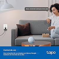 Vista 6 de TP-Link Tapo Enchufe inteligente Wi-Fi Mini, monitoreo de energía, compatible con Alexa y Google Home y Samsung SmartThings, temporizador, 15A/1800W
