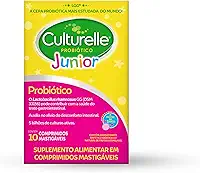 Culturelle Junior, Probiotico, Infantil, Sabor Frutas Vermelhas, 10 Comprimidos Mastigáveis