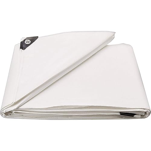 Dry Top 31620 Multi-Purpose Heavy Duty Poly Tarp, 16x20 Feet, White
