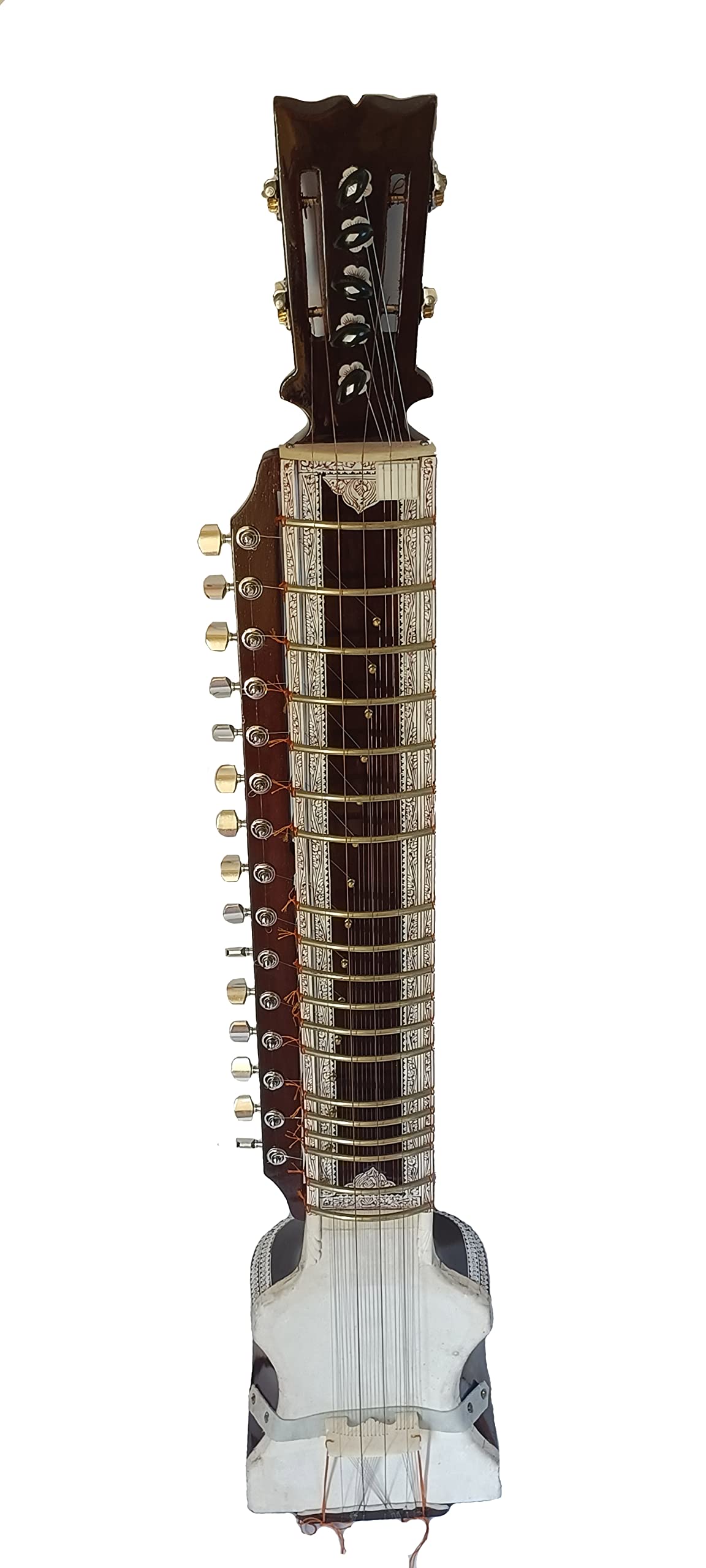 Musical Works Professional Quality Dilruba Indian Classical Musical Dry Tune Wood Dilruba Kolkata Made With Fiber Box, Bow, Roasin-image-45