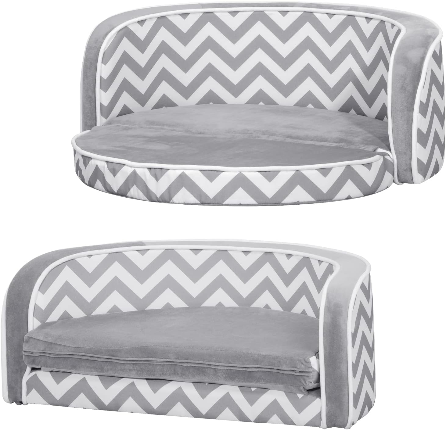 DRIPEX Folding Pet Sofa Bed for Small Dog and Cats, Wooden Dog Couch