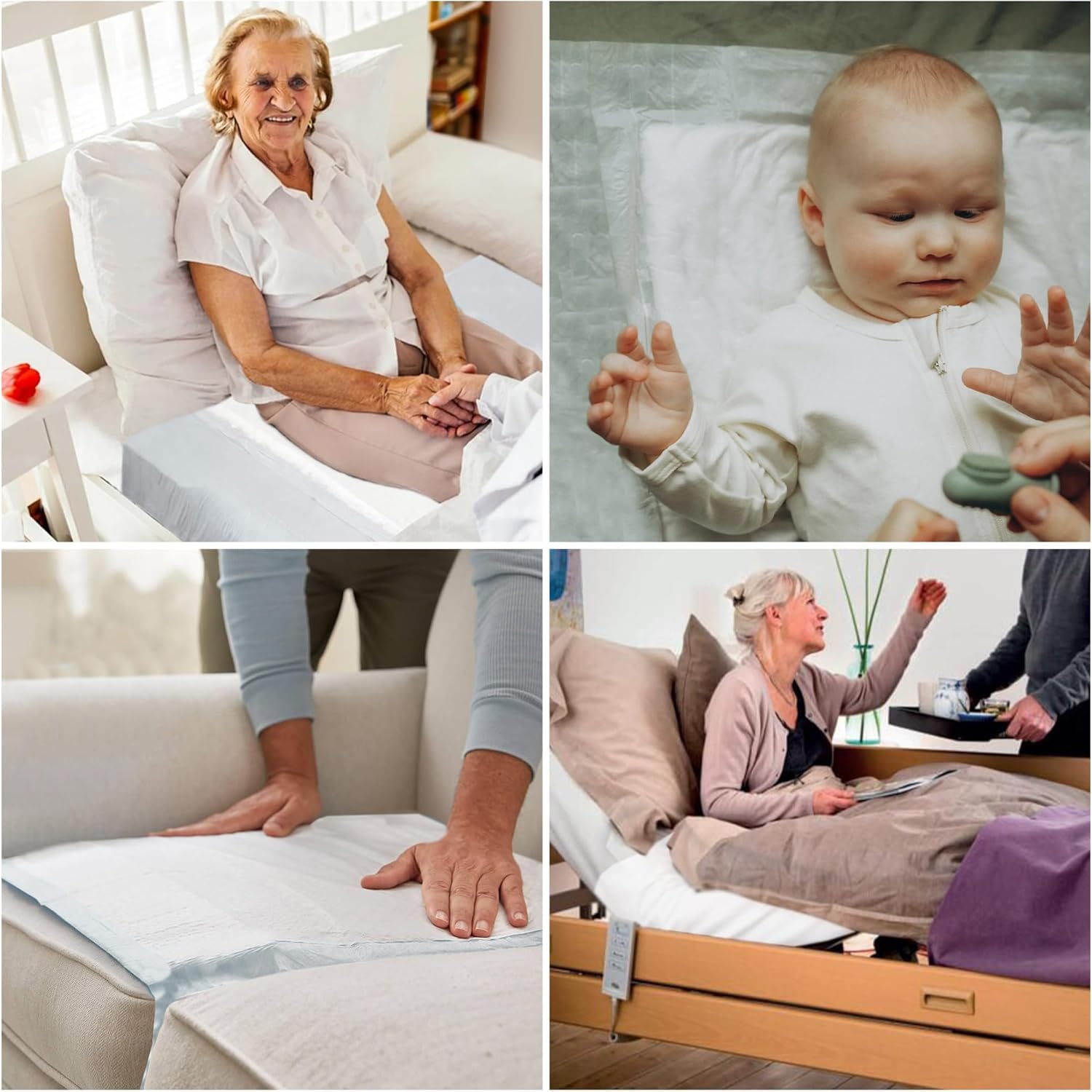 INDAS SABANINDAS - Pack 2 Paquetes de 20 Protectores de Cama Extra 80 x 180 - Protectores Absorbentes, Ideal para Incontinencia, Confort y Seguridad - Libre de Látex