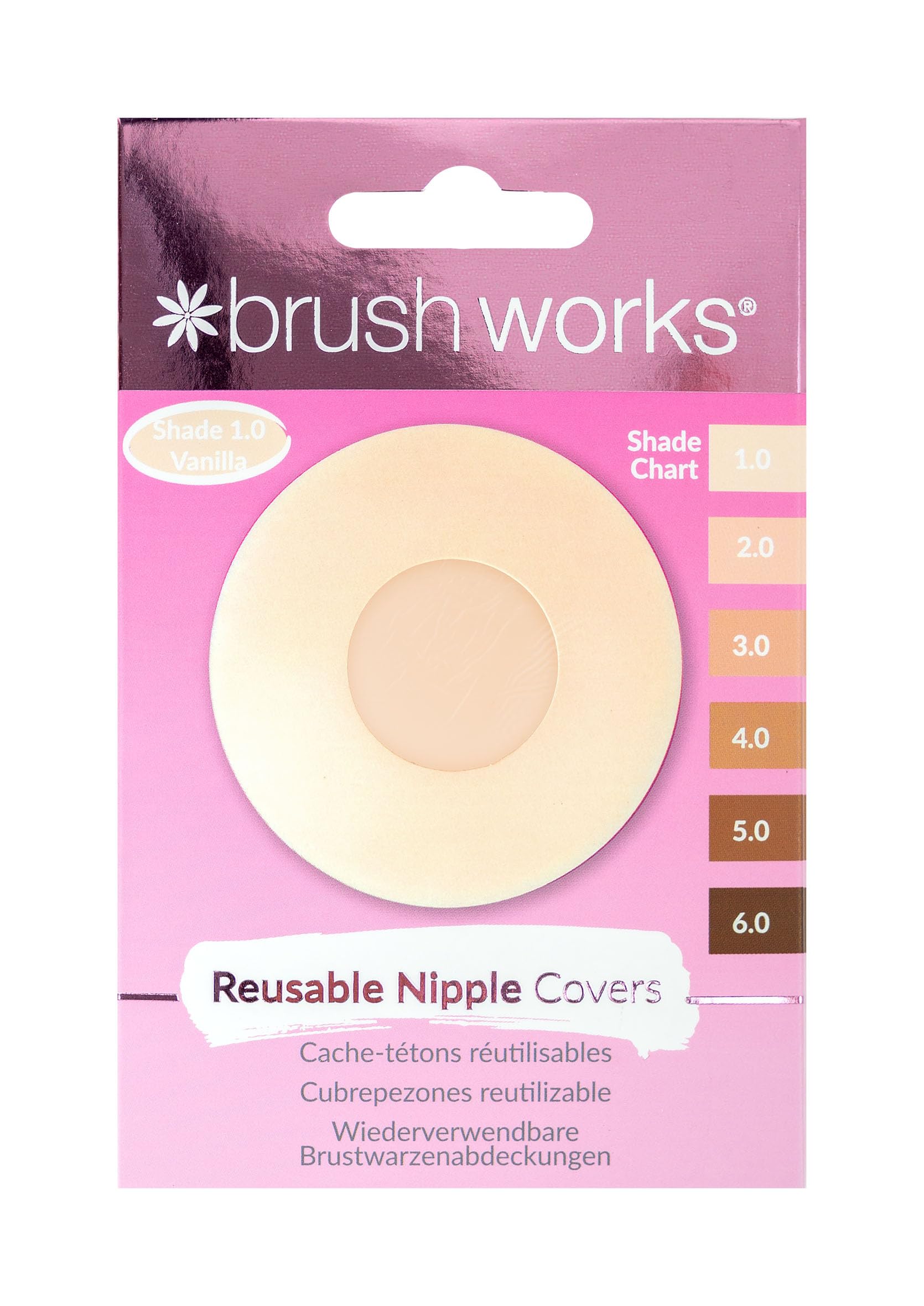 Brushworks Silicone Nipple Covers Shade 1.0 - Vanilla