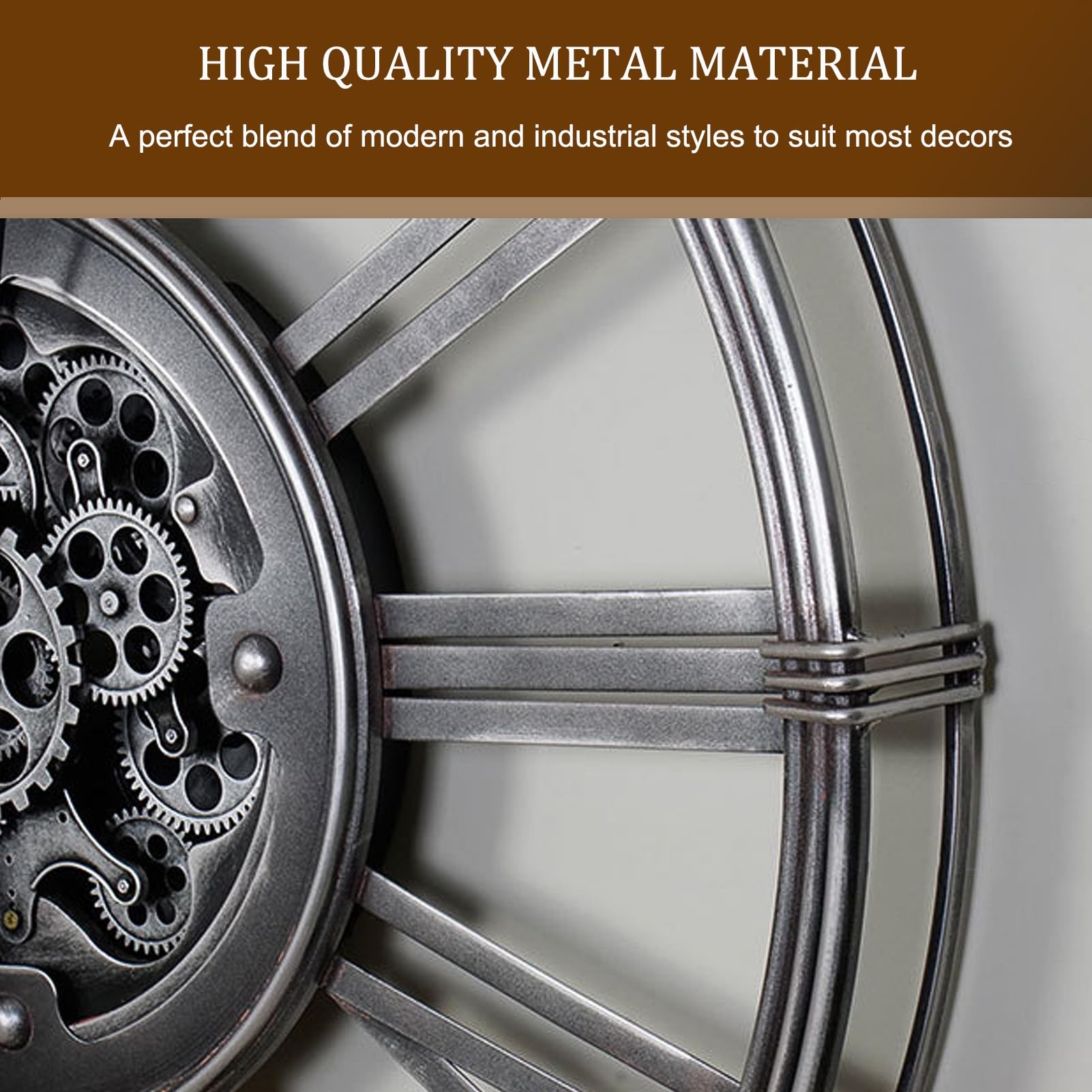 Amazon.co.jp: レトロな鉄製ヴィンテージ丸型電池式壁掛け時計 - 動く