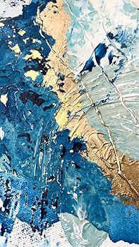 Amazon.co.jp: 絵画 アート 青 金 インテリア 海外 ホテル